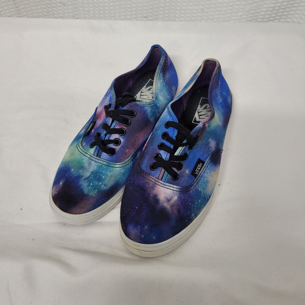 Vans Authentic Lo Pro Galaxy Cosmic Print Blue Purple Sneakers Mens 5.5 Womens 7